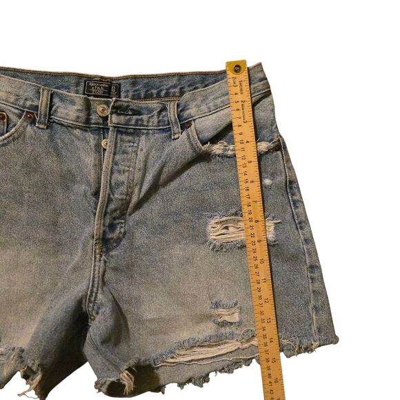 Abercrombie & Fitch 31/12 High Rise 4" Shorts Button Fly Raw Hem Preppy School - Picture 7 of 7
